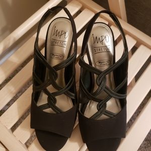Impo Memory Foam Stretch black dressy shoes 9 NWOT